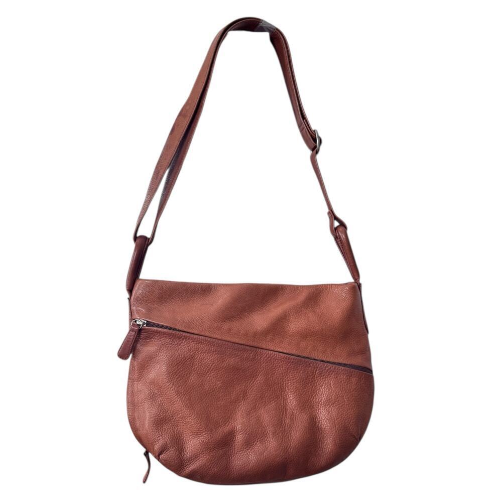 Vintage Osgood Marley‎ Genuine Leather Crossbody Bag – Soft Pebbled Brown